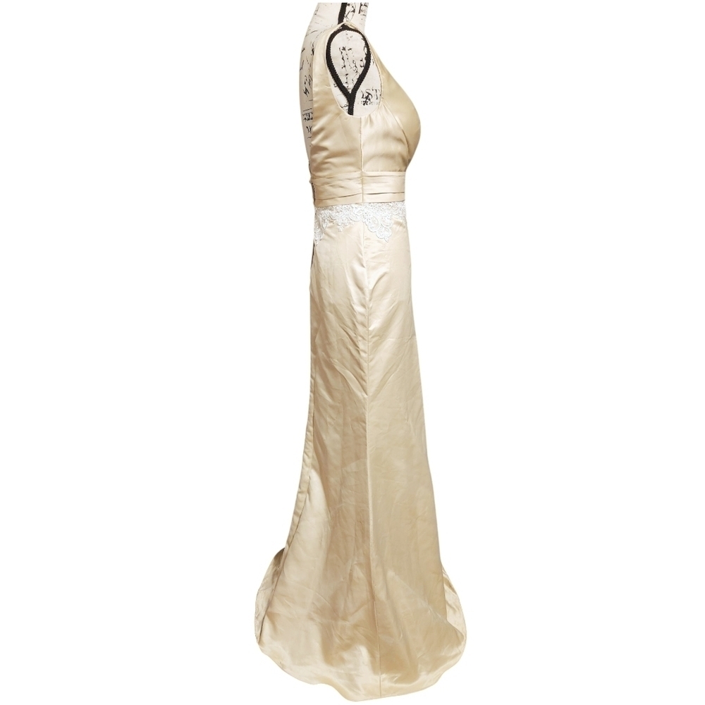 Alexia Designs Sleeveless Champagne Gown - Picture 4 of 11